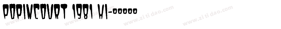 Popincourt 1981 Hi字体转换
